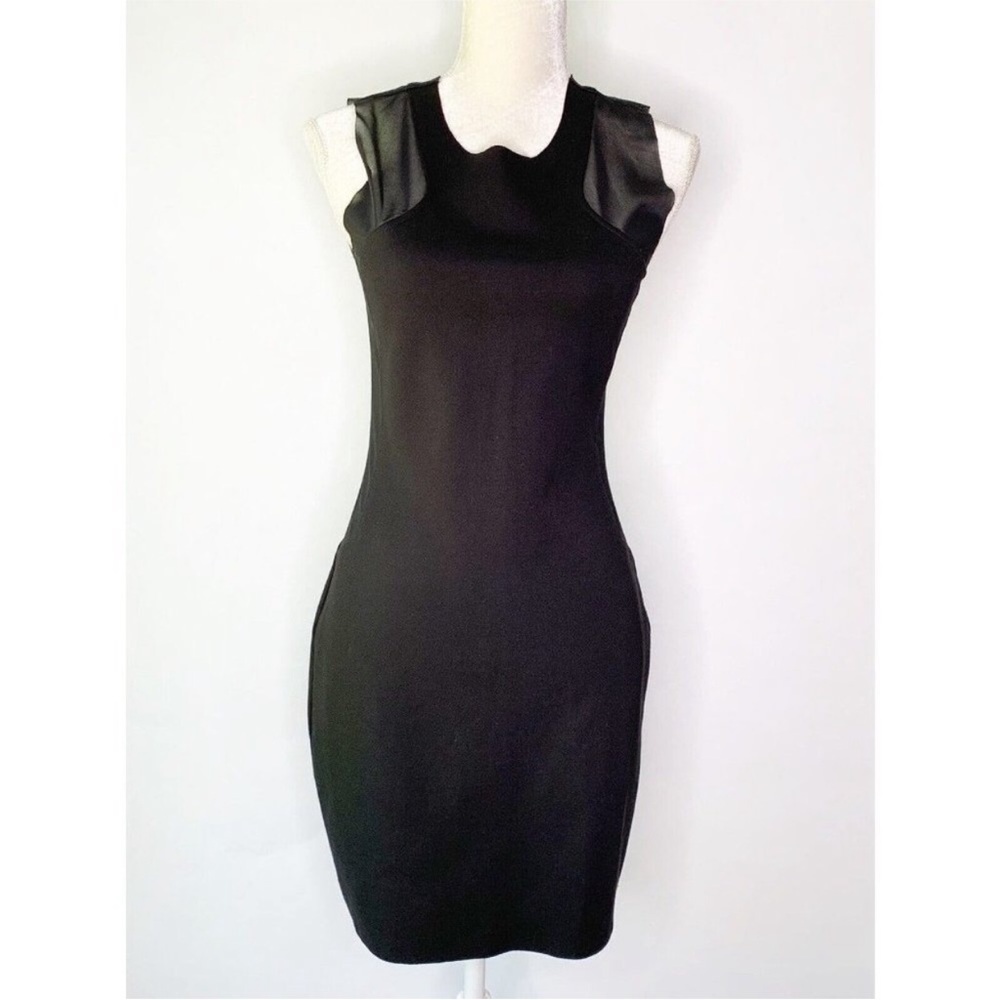 Maje Desavue Black Bodycon Mini Dress Size US Large Cocktail Party Sleeveless